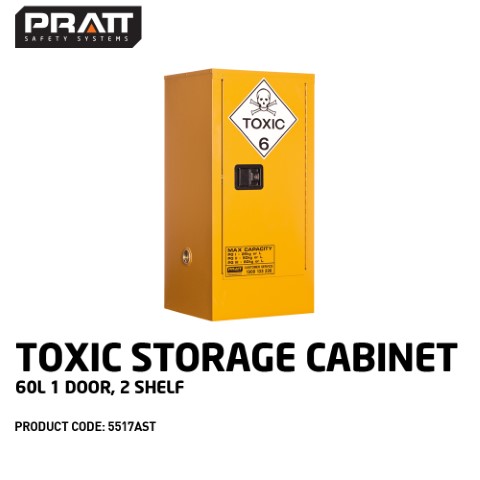 PRATT CABINET DG TOXIC 60L 1065 X 515 X 465MM 2 SHELF